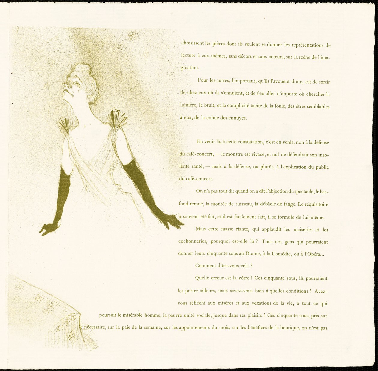 Yvette Guilbert de Henri de Toulouse-Lautrec