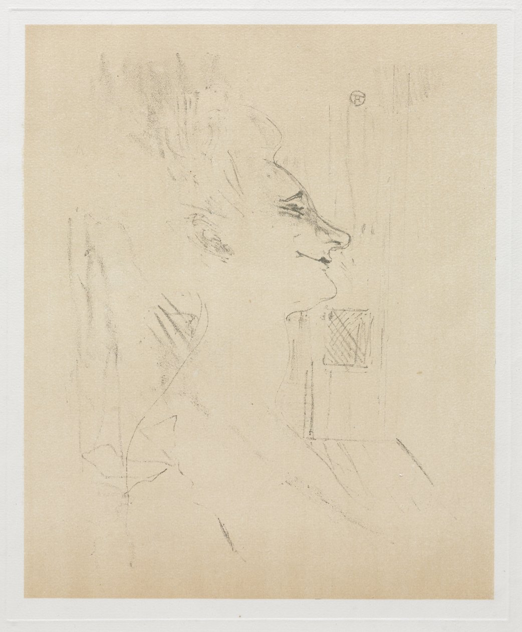 Yvette Guilbert intoxicada de Henri de Toulouse-Lautrec