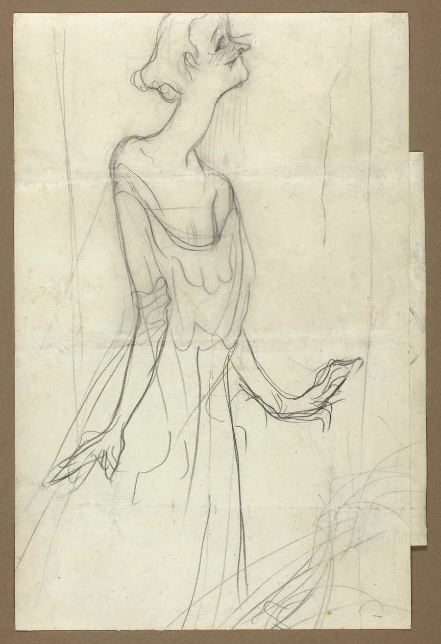 Yvette Guilbert cantando de Henri de Toulouse-Lautrec