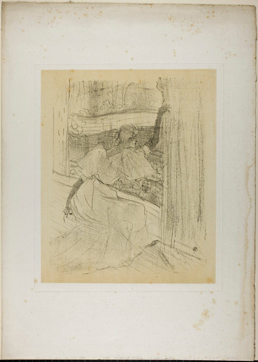 Yvette Guilbert haciendo una reverencia, de Yvette Guilbert de Henri de Toulouse-Lautrec
