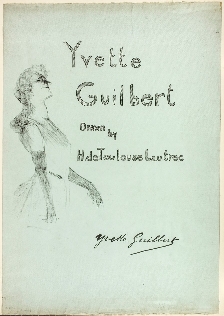 Yvette Guilbert en el Escenario, de Yvette Guilbert de Henri de Toulouse-Lautrec