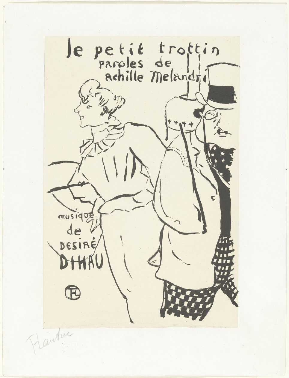 Mujer como corredora y hombre con sombrero
Le petit troittin de Henri de Toulouse Lautrec (signed by artist)