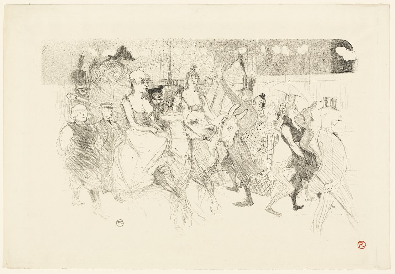 Una noche de gala en el Moulin Rouge de Henri de Toulouse Lautrec