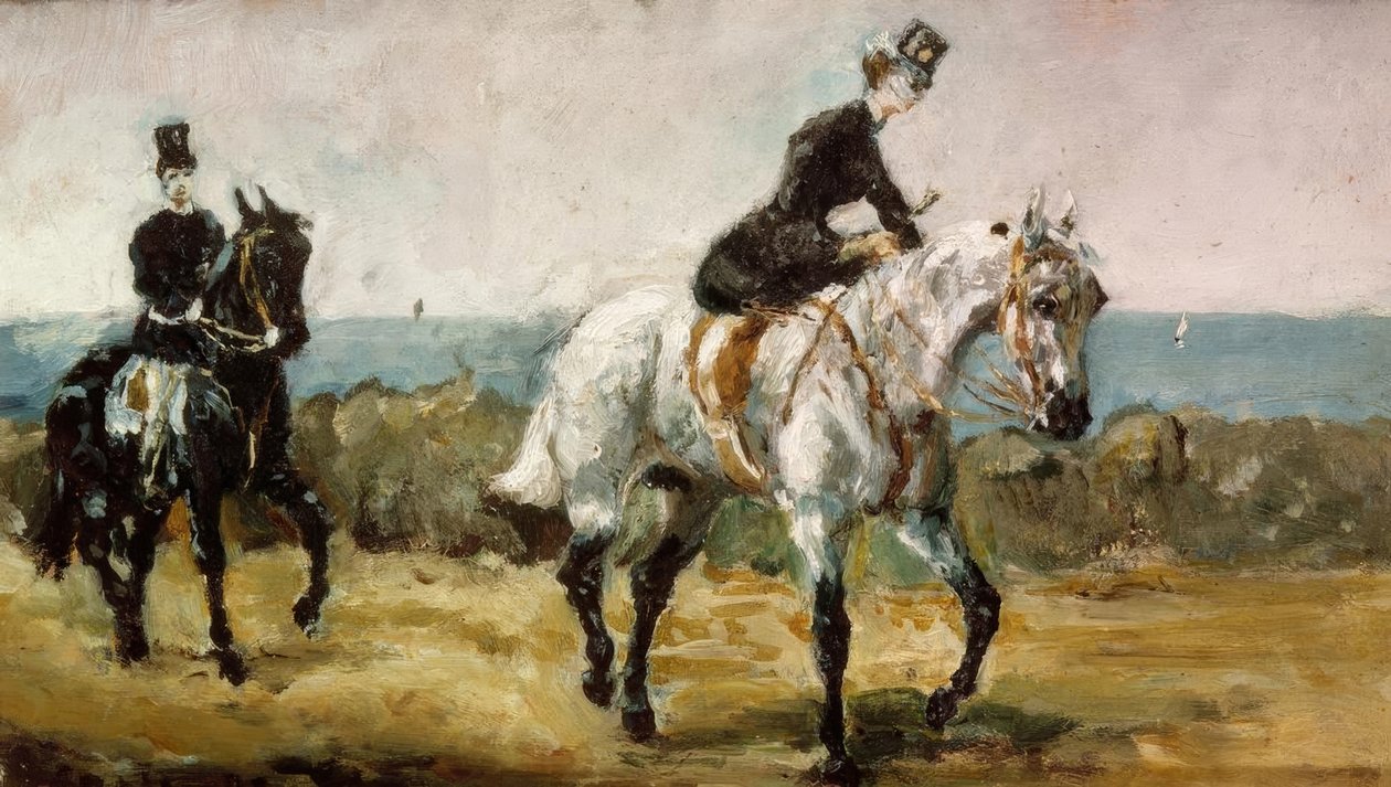 Amazona seguida de su mozo de Henri de Toulouse Lautrec