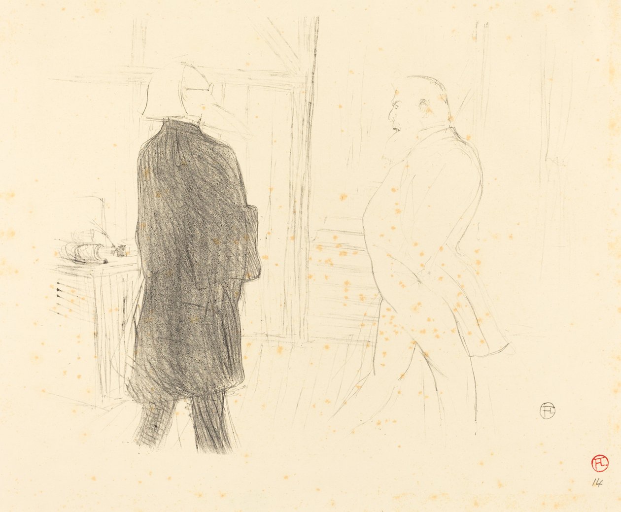 Antoine y Gémier en "Una quiebra" de Henri de Toulouse Lautrec