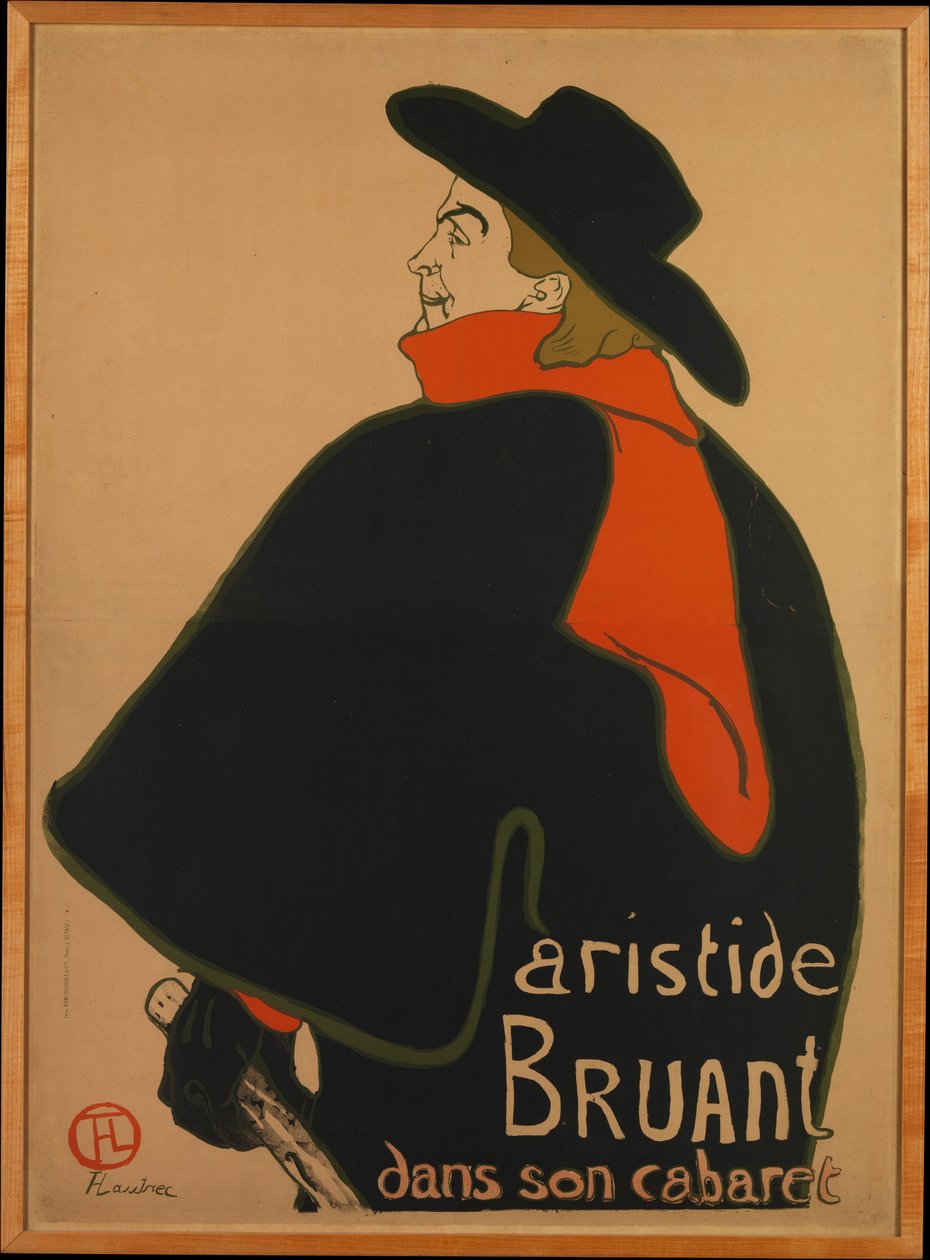 Aristide Bruant, en su cabaret, 1893 de Henri de Toulouse Lautrec