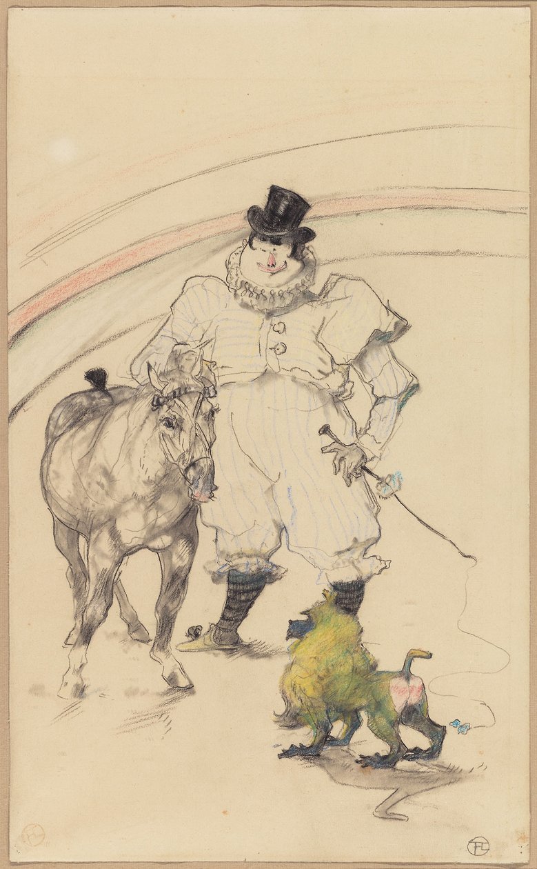 En el circo: Pony entrenado y babuino de Henri de Toulouse Lautrec