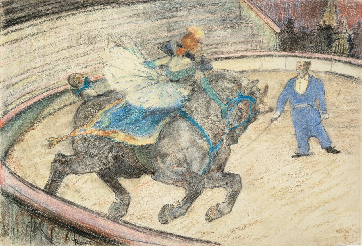 En el circo: trabajo en la pista de Henri de Toulouse Lautrec