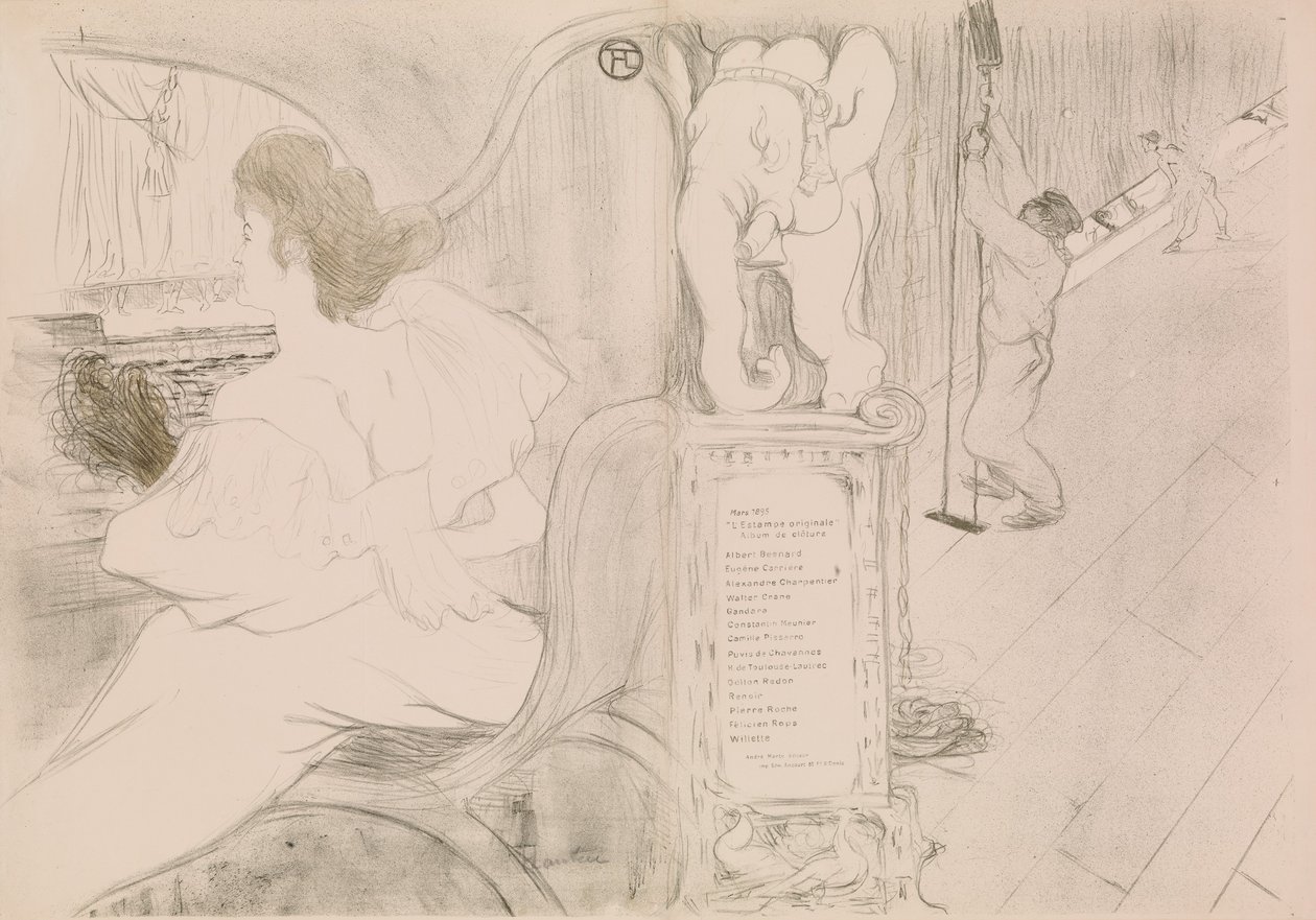 En el telón de Henri de Toulouse Lautrec