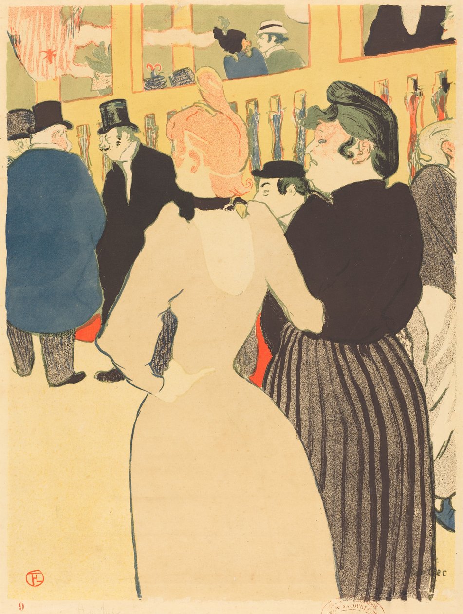 En el Moulin Rouge, la Goulue y su hermana, 1892 de Henri de Toulouse Lautrec
