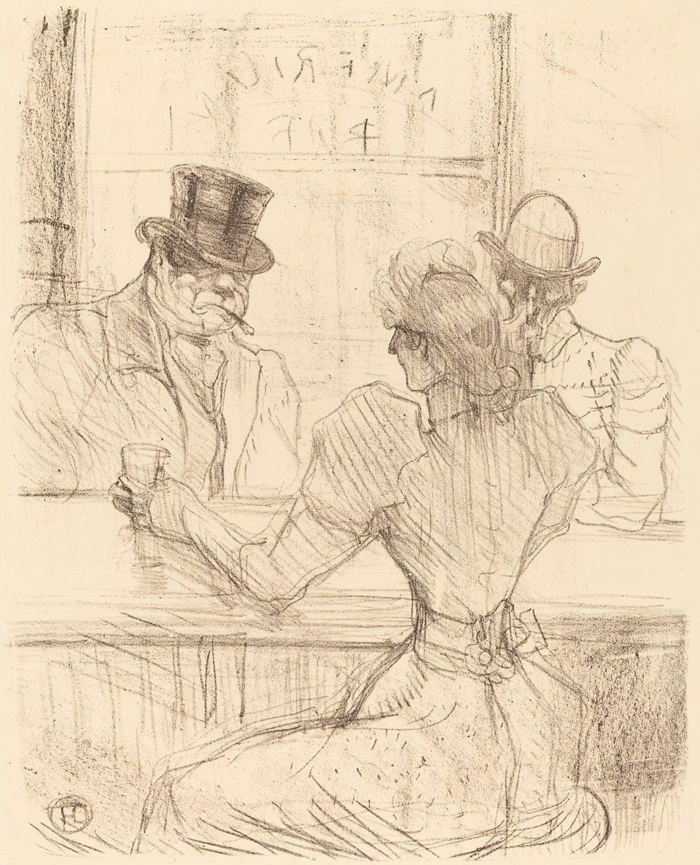 En el Bar Picton, rue Scribe, 1896 de Henri de Toulouse Lautrec