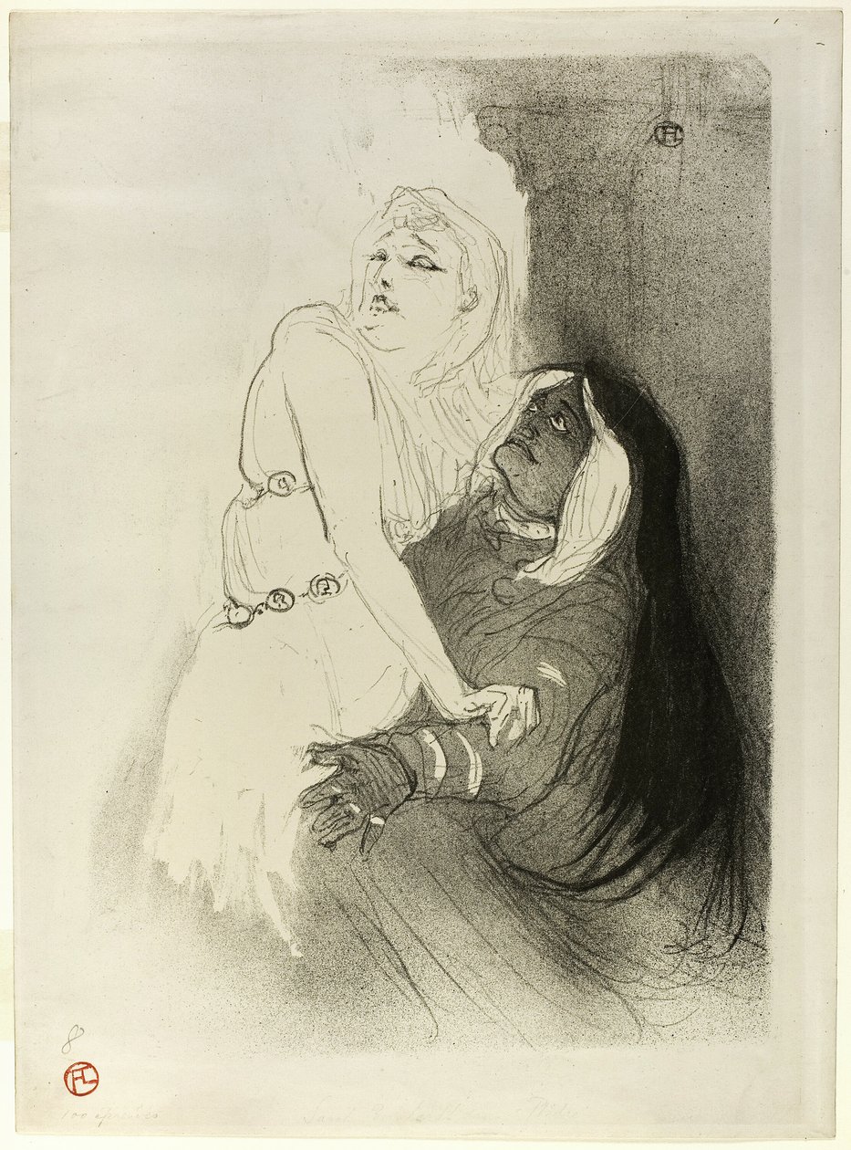 En el Renacimiento: Sarah Bernhardt en Phèdre de Henri de Toulouse Lautrec