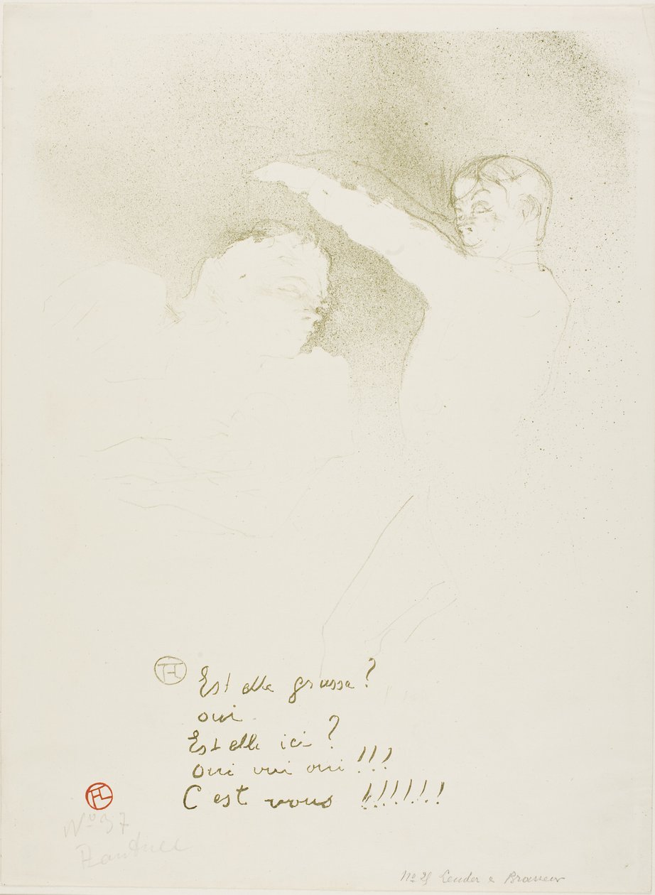 En el Variétés: Mademoiselle Lender y Brasseur de Henri de Toulouse Lautrec
