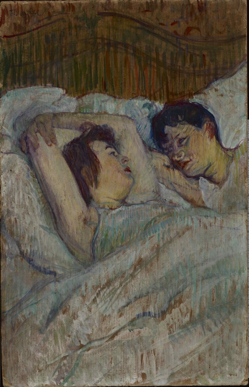 En la cama, 1892 de Henri de Toulouse Lautrec