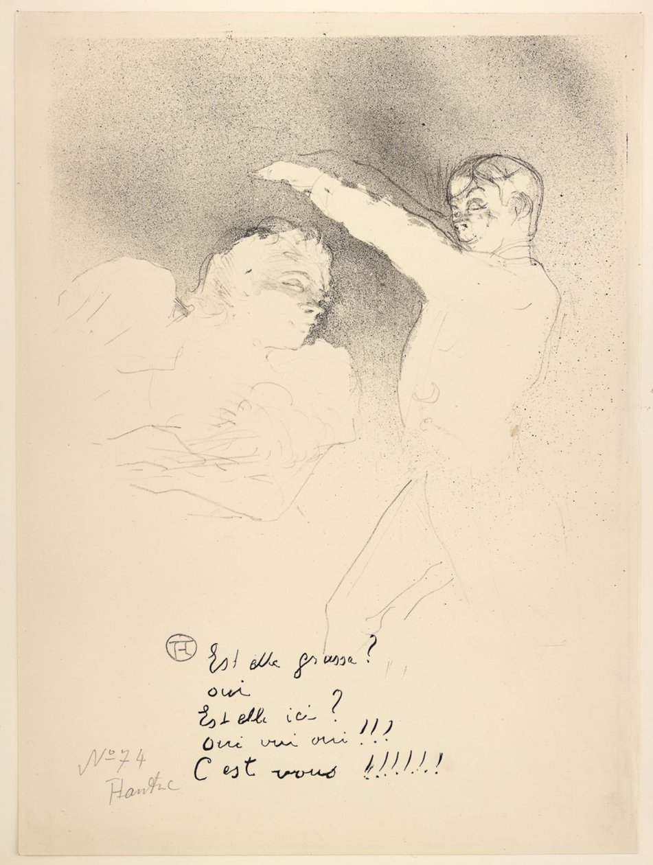 En las Variétés, Mademoiselle Lender y Brasseur de Henri de Toulouse Lautrec