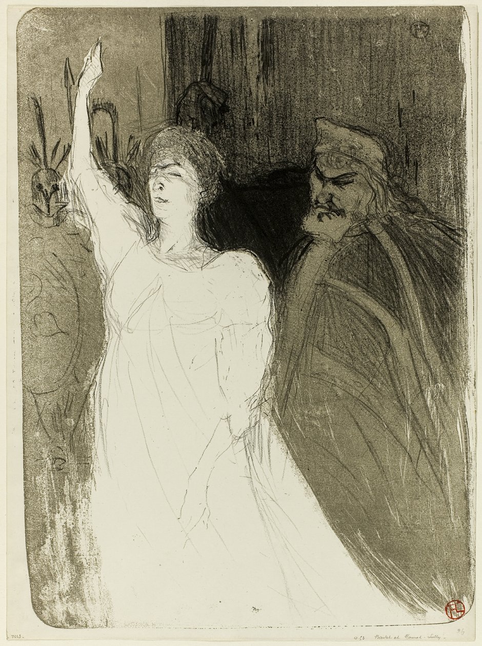 Bartet y Mounet-Sully, en Antígona de Henri de Toulouse Lautrec