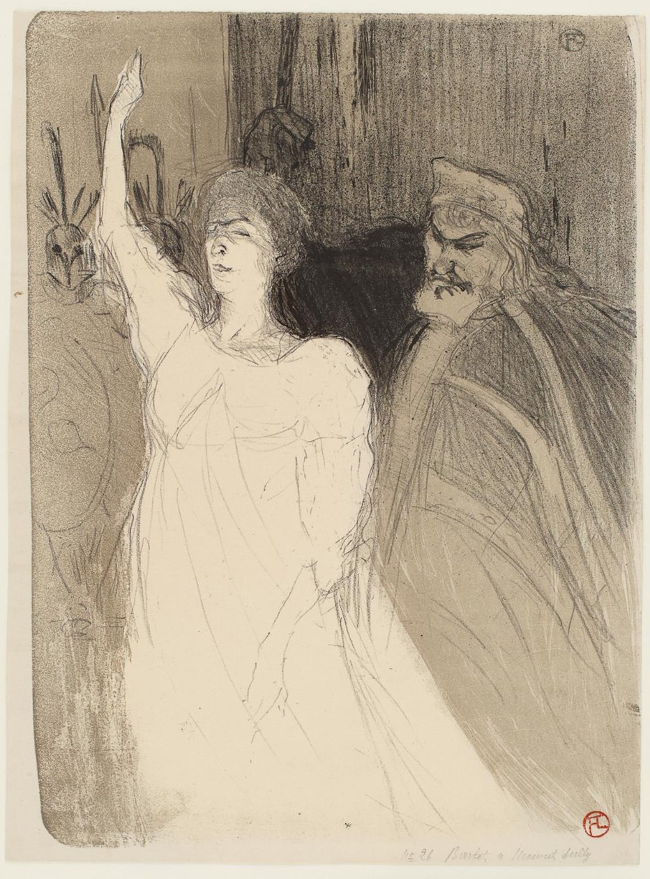 Bartet y Mounet-Sully, en Antígona de Henri de Toulouse Lautrec