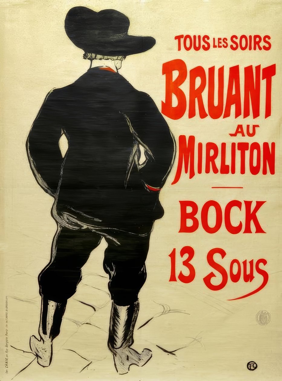 Bruant en el Mirliton de Henri de Toulouse Lautrec