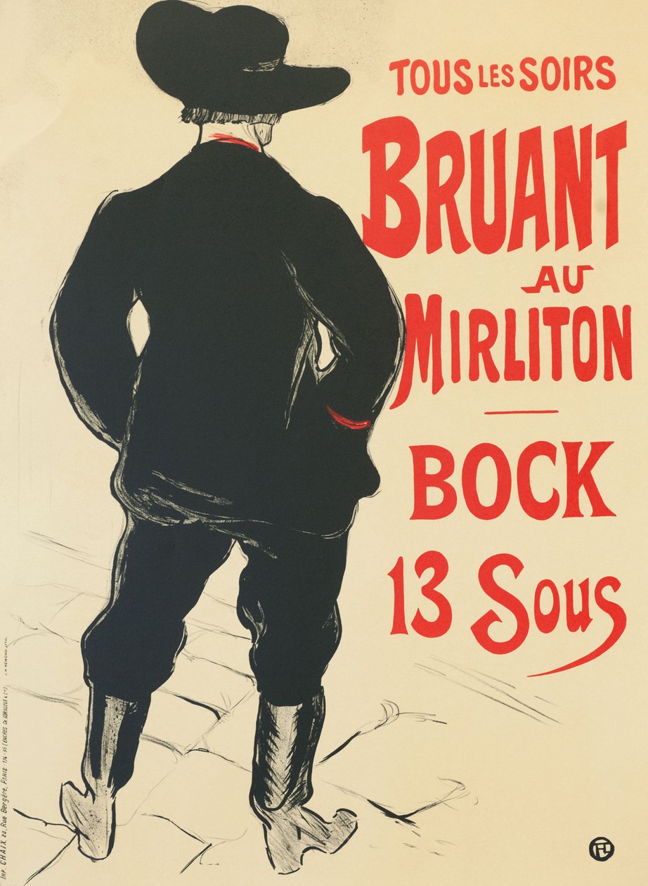 Bruant au Mirliton, 1893 de Henri de Toulouse Lautrec
