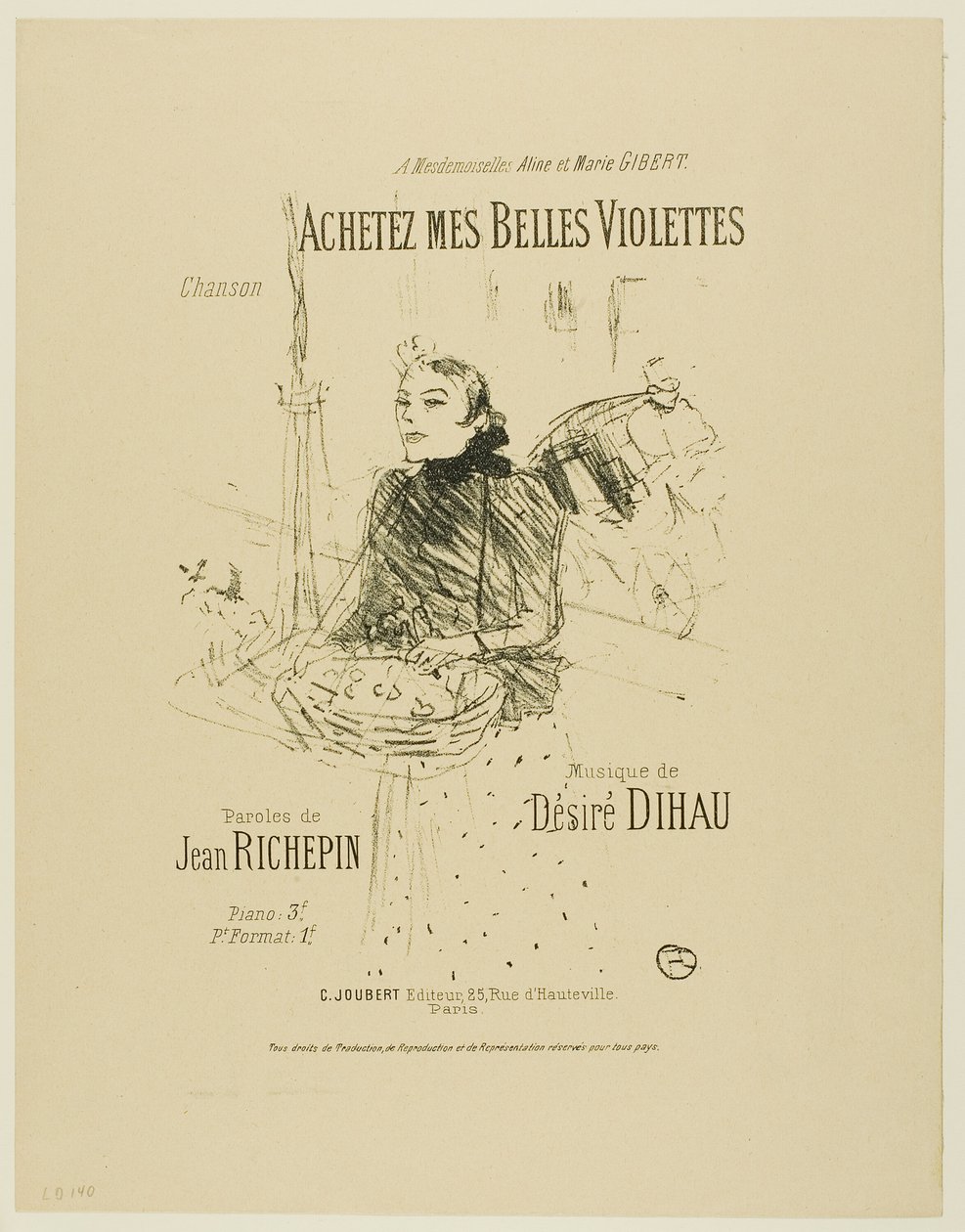 Compra mis Bonitas Violetas, de Mélodies de Désiré Dihau de Henri de Toulouse Lautrec