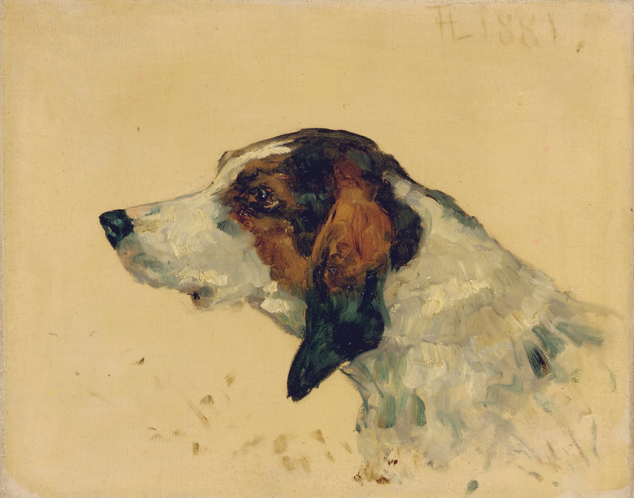 Perro de caza, 1881 de Henri de Toulouse Lautrec