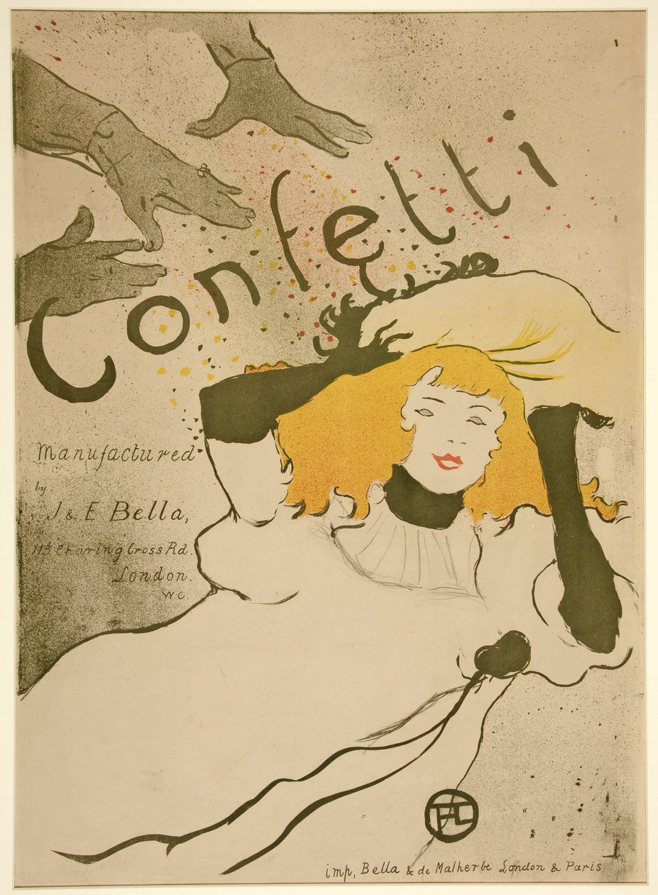 Confeti, pub. 1894 de Henri de Toulouse Lautrec