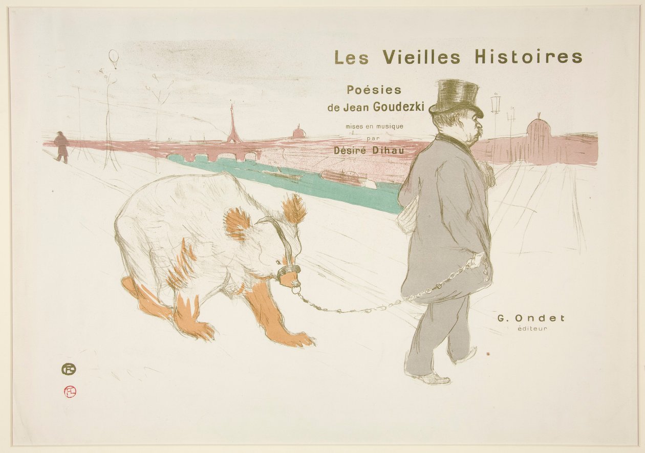 Portada y frontispicio de Les Vieilles Histoires (Las viejas historias) de Henri de Toulouse Lautrec