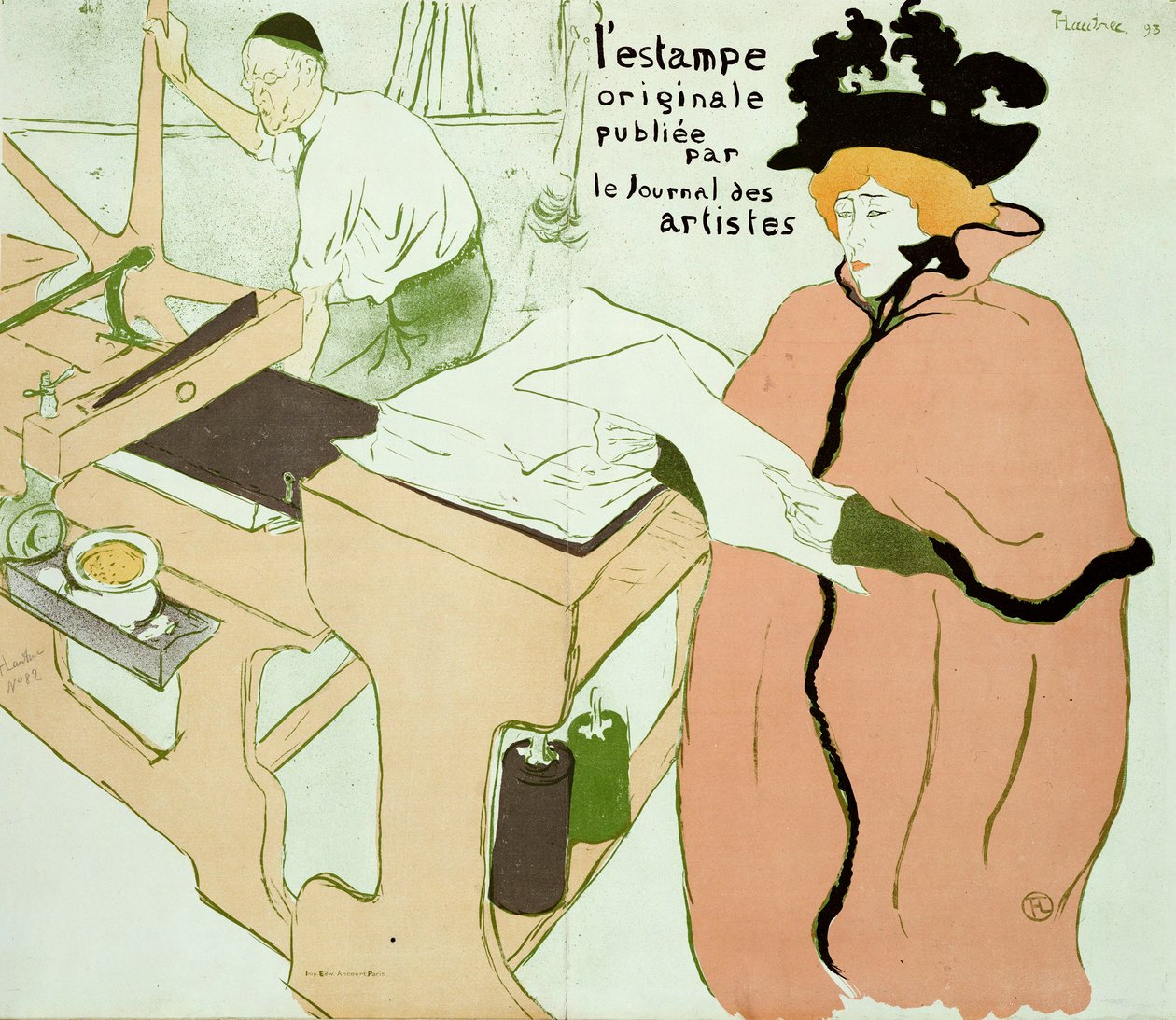 Portada para "l"Estampe Originale", 1893 de Henri de Toulouse Lautrec