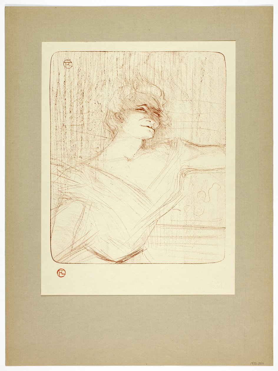 Dans la glu, lámina dos de Yvette Guilbert de Henri de Toulouse Lautrec