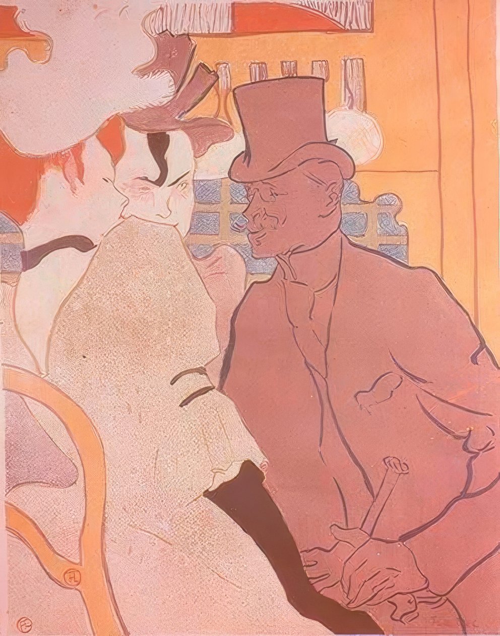 El inglés en el Moulin Rouge de Henri de Toulouse Lautrec