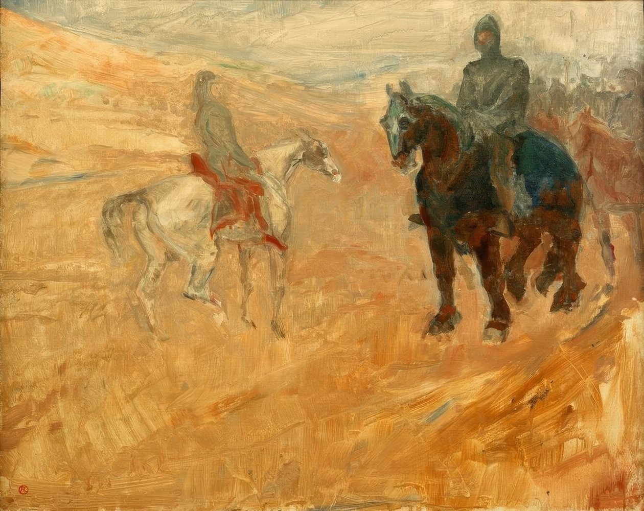 Dos caballeros en armadura de Henri de Toulouse Lautrec