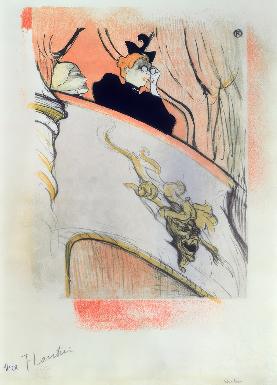 El palco con la máscara dorada de Henri de Toulouse Lautrec