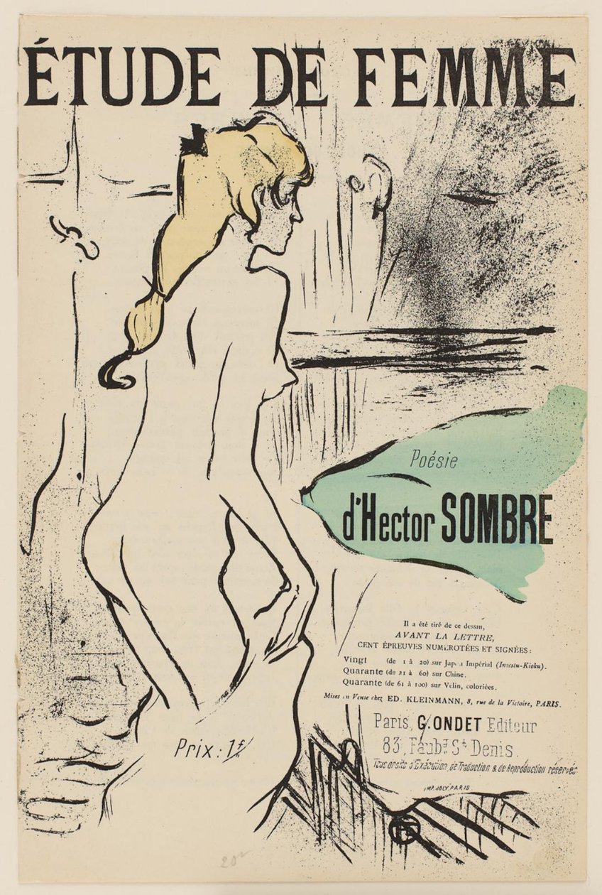 Estudio de mujer de Henri de Toulouse Lautrec