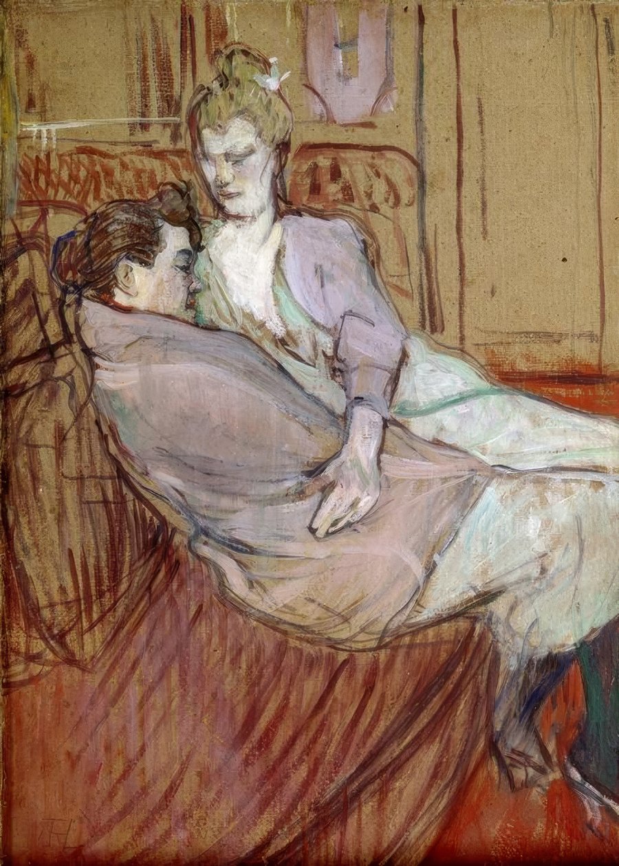 Estudio para Las dos amigas de Henri de Toulouse Lautrec