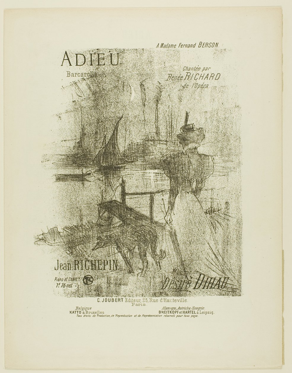 Despedida, de Mélodies de Désiré Dihau de Henri de Toulouse Lautrec