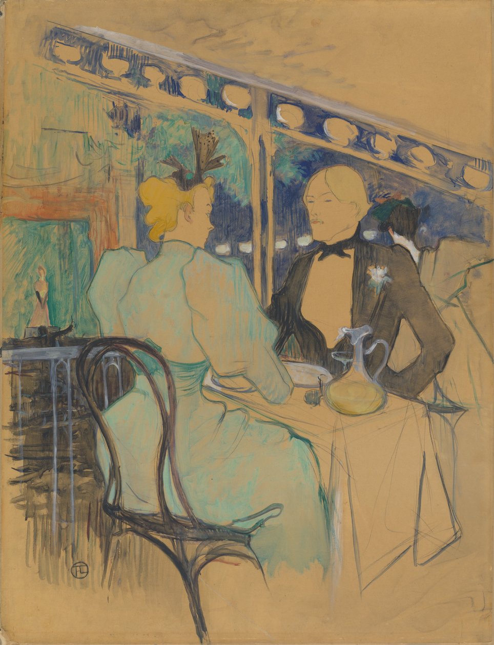 Gente elegante en Les Ambassadeurs, 1893 de Henri de Toulouse Lautrec