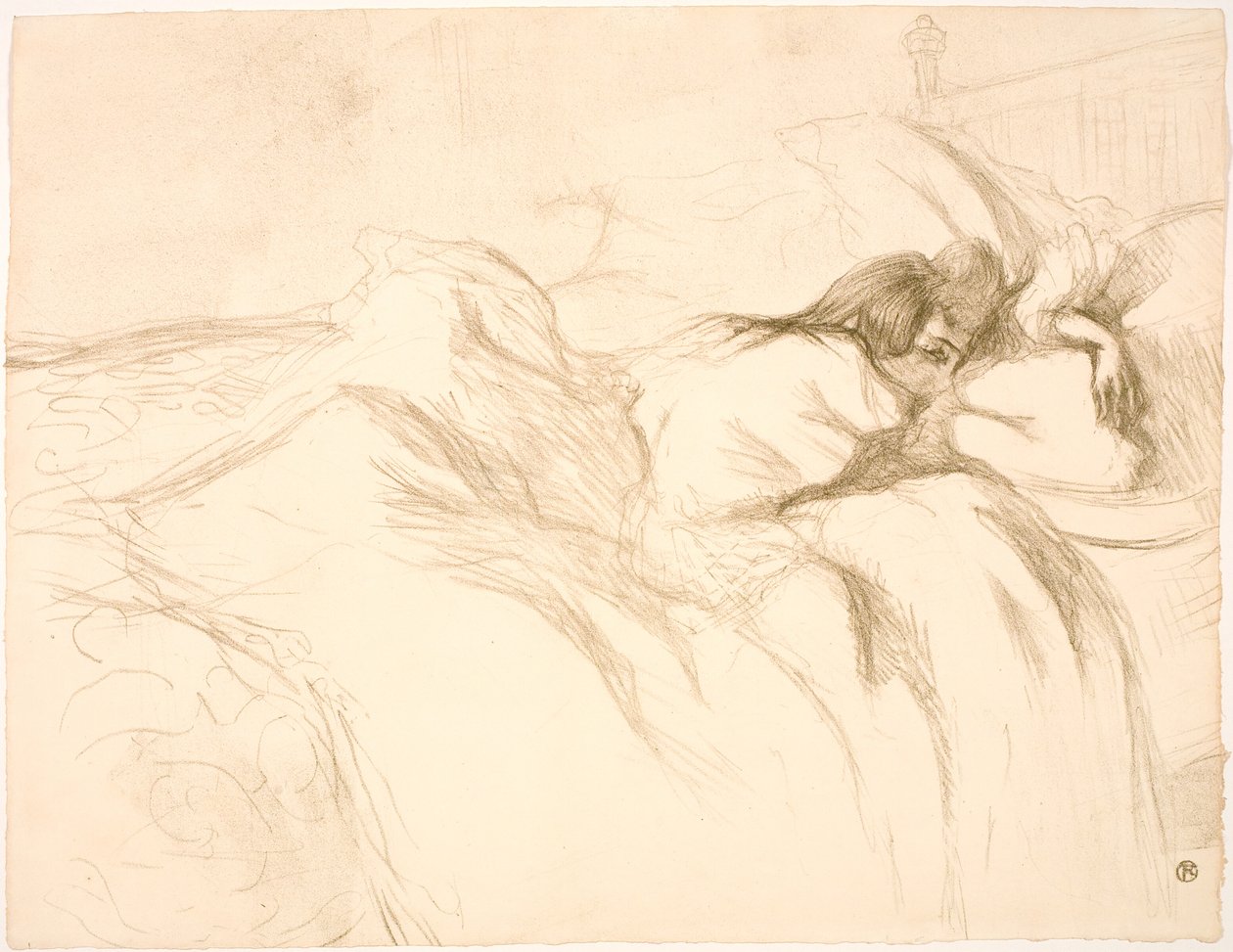 Mujer acostada, despertar de Henri de Toulouse Lautrec
