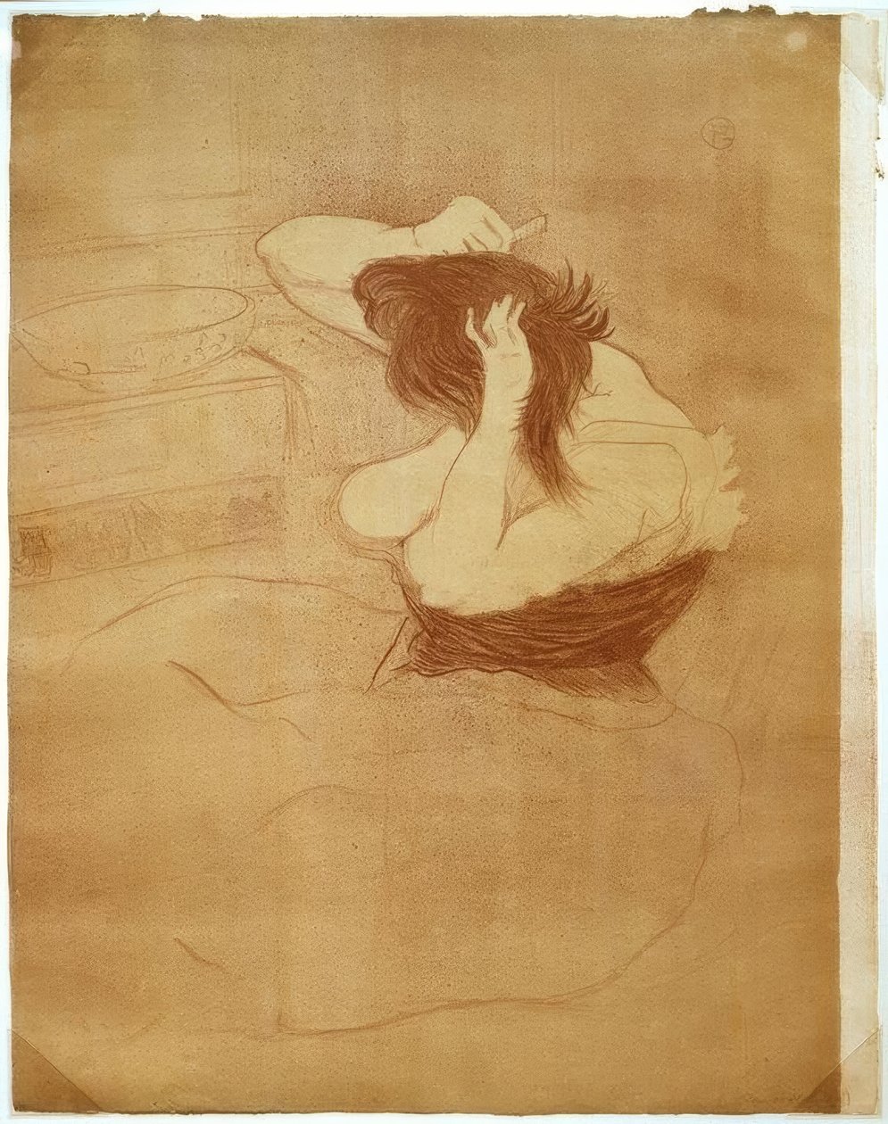 Mujer peinándose, El peinado de Henri de Toulouse Lautrec