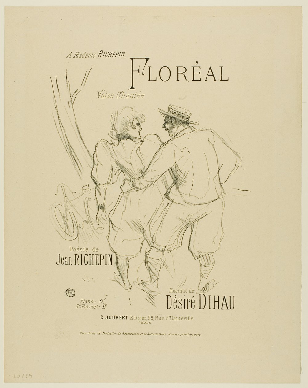 Floréal, de Mélodies de Désiré Dihau de Henri de Toulouse Lautrec