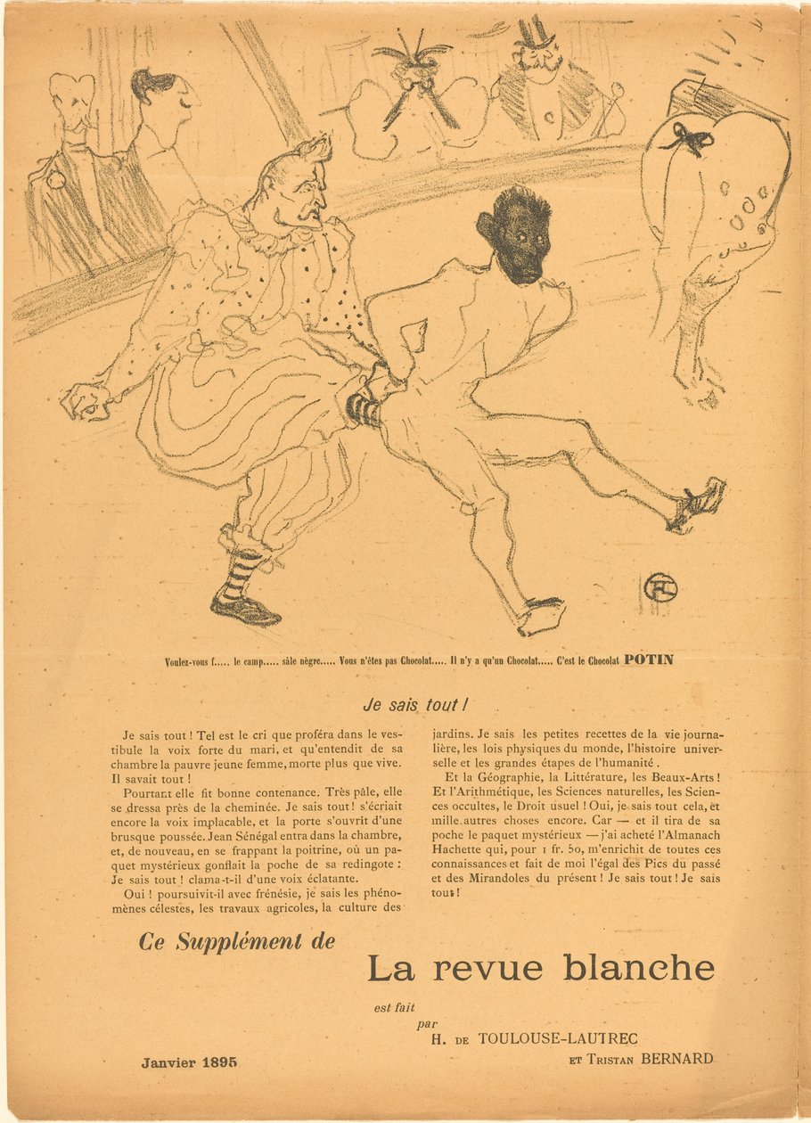 Footit y Chocolat (Footit et Chocolat) [izquierda recto] de Henri de Toulouse Lautrec