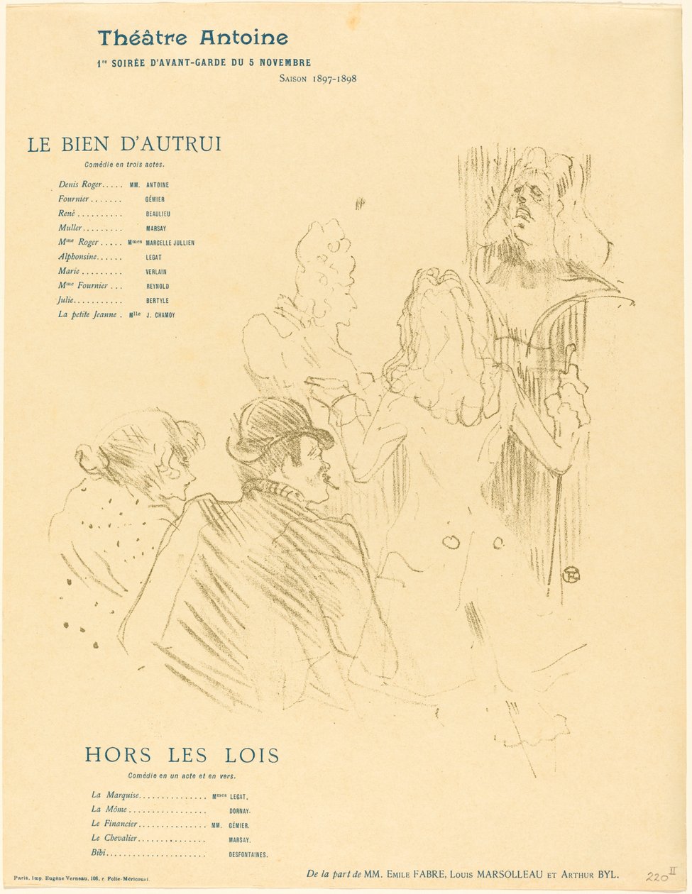 Homenaje a Molière de Henri de Toulouse Lautrec