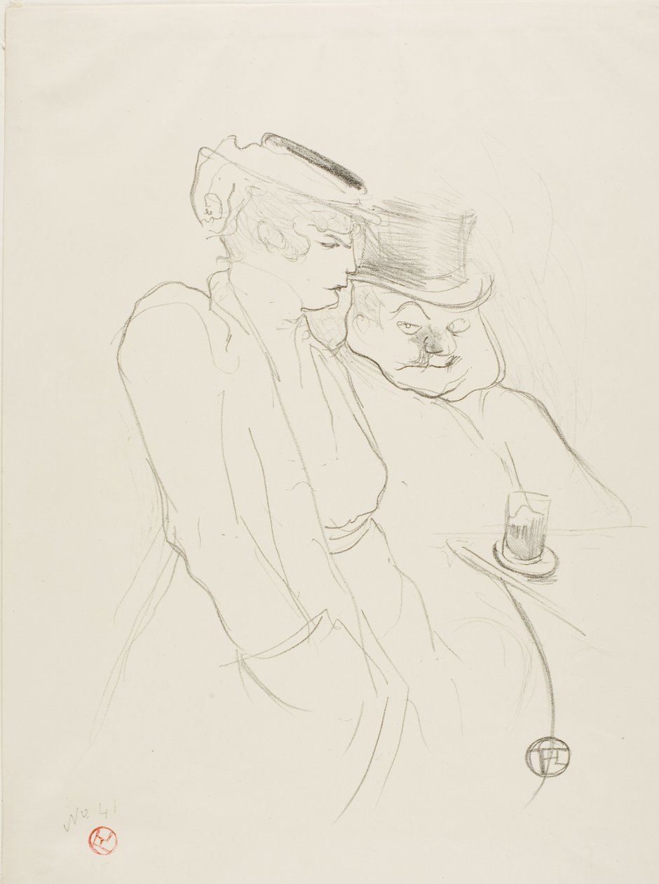 En sus cuarentas de Henri de Toulouse Lautrec