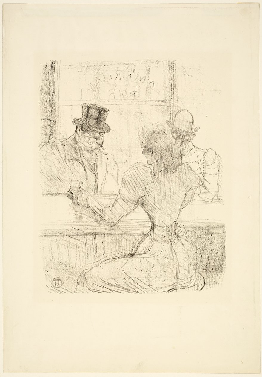 En el Bar Picton (Bar Americano), rue Scribe de Henri de Toulouse Lautrec