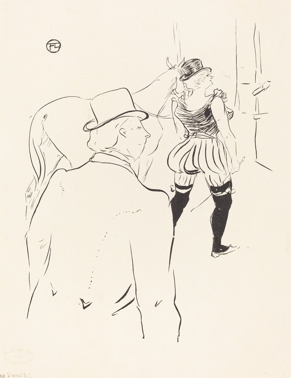 Entre Bastidores del Folies-Bergere: Sra. Lona Barrison con su Gerente y Esposo de Henri de Toulouse Lautrec