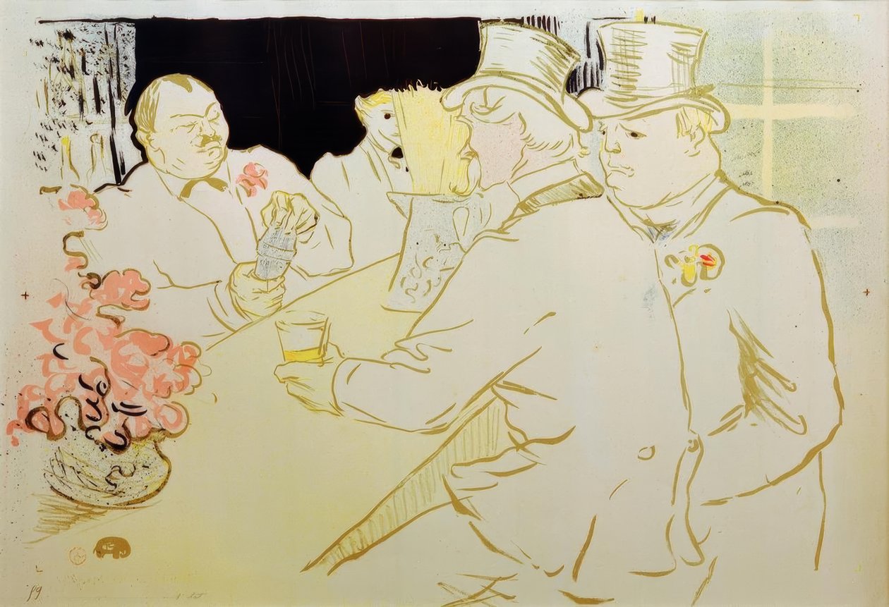 Bar irlandés americano, Rue Royale, The Chap Book de Henri de Toulouse Lautrec