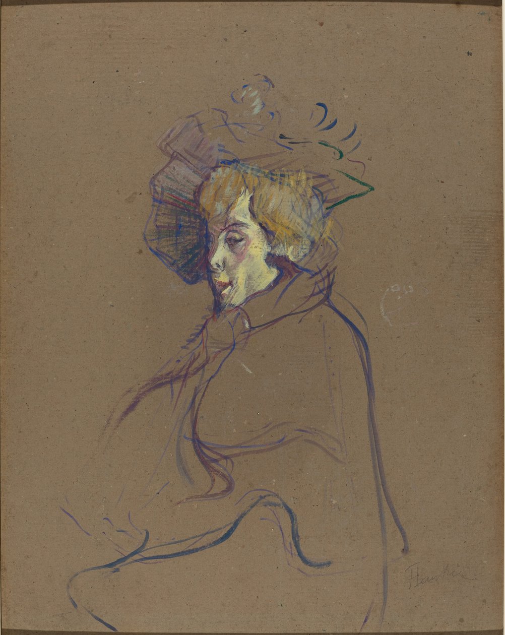 Jane Avril, 1892 de Henri de Toulouse Lautrec