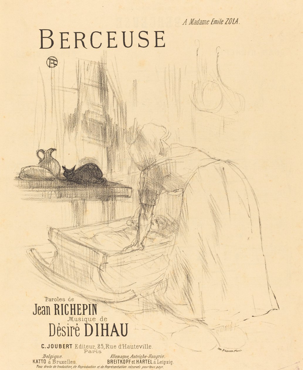 La Berceuse, 1895-1896 de Henri de Toulouse Lautrec