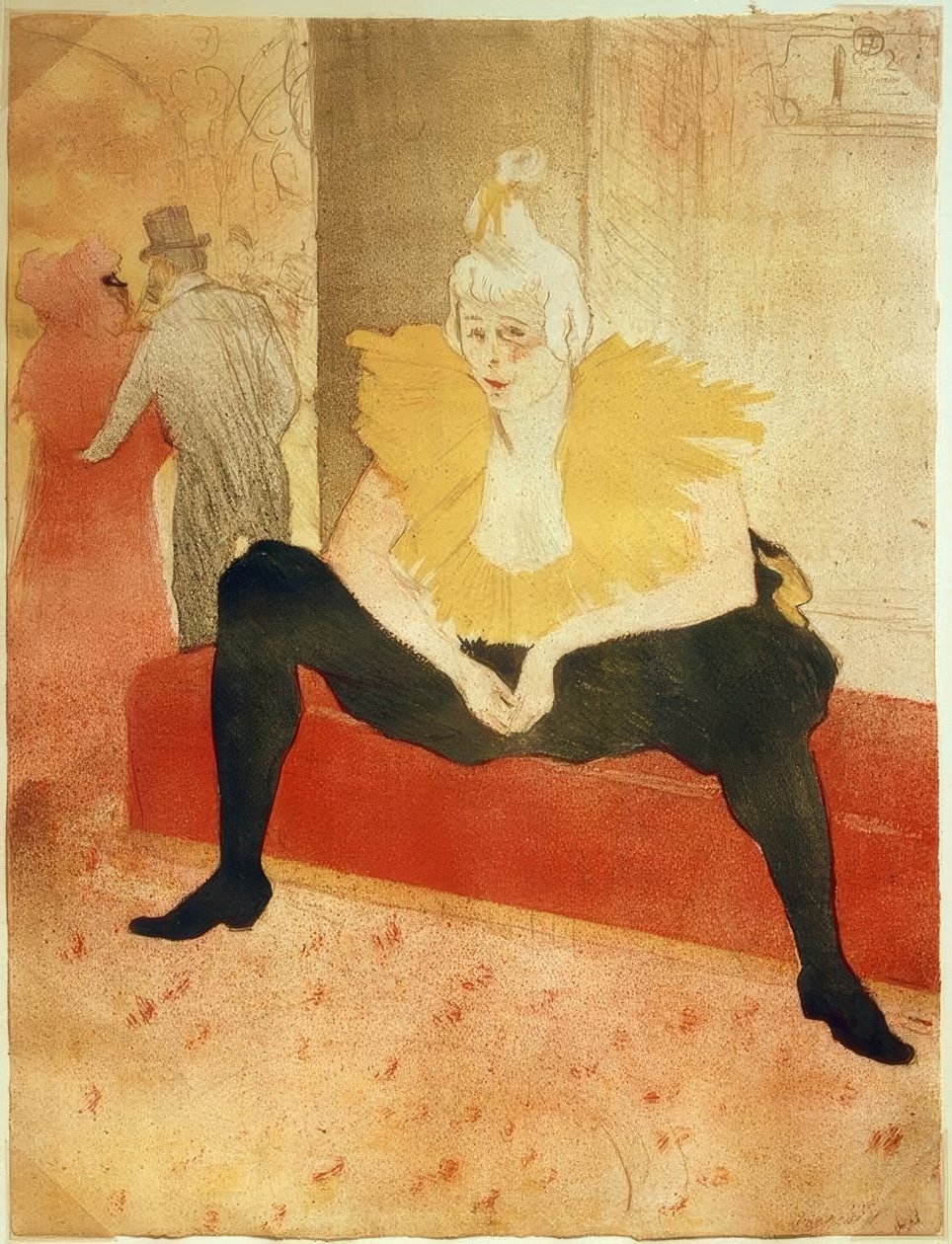 La payasa, sentada de Henri de Toulouse Lautrec