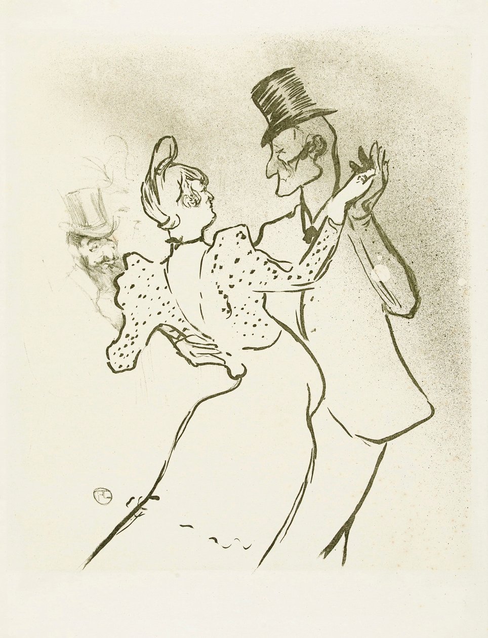 La Goulue y Valentin la Desossee. Cartel de Toulouse-Lautrec. de Henri de Toulouse Lautrec