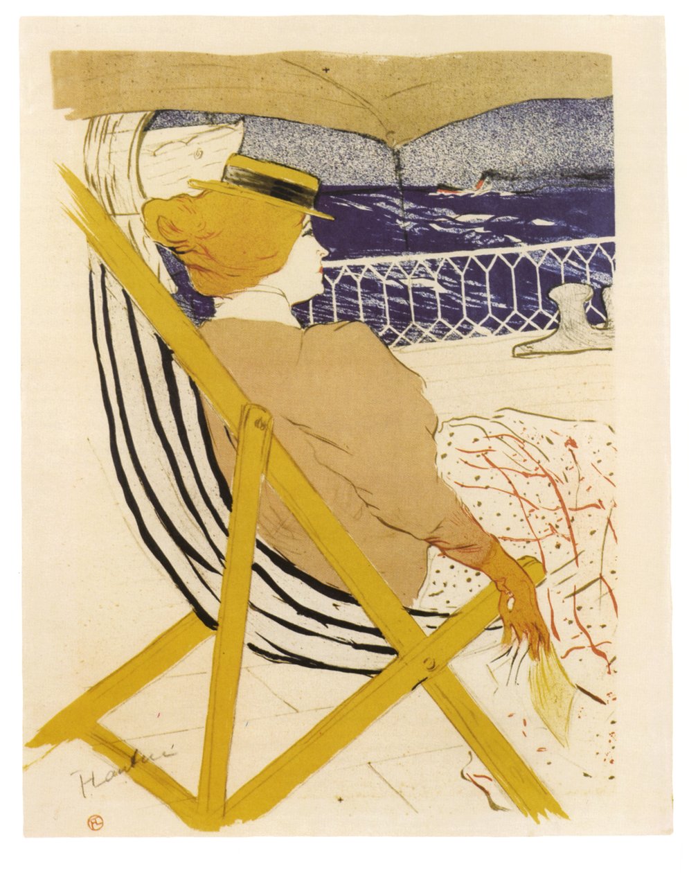 La pasajera del 54 o Paseo en yate, 1895 de Henri de Toulouse Lautrec